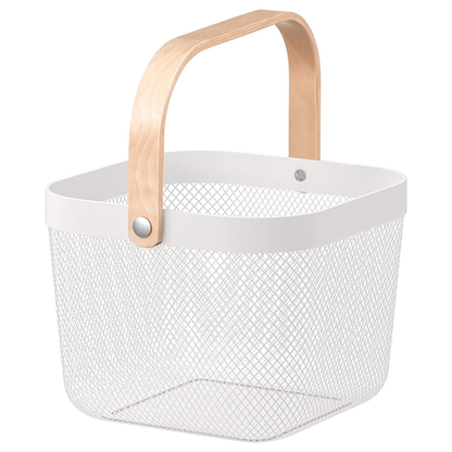 Mesh Storage Basket with Wooden Handle - Small - Image 6