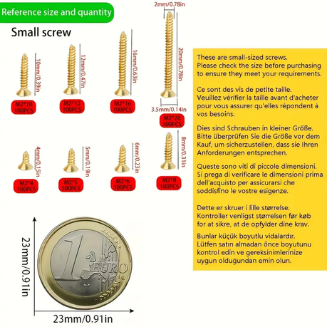 HB 1350 Piece Golden Self-Tapping Screws - Image 4