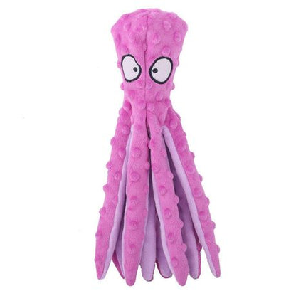 Octopus Plush Dog Chew Toy No Stuffing Puppy Teething Interactive - Image 16