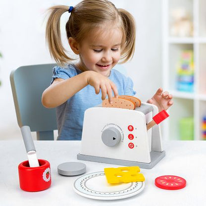 Mini Kitchen Bread Maker Wooden Toys for Kids - Image 3