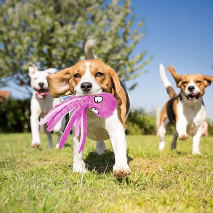Octopus Plush Dog Chew Toy No Stuffing Puppy Teething Interactive - Image 18