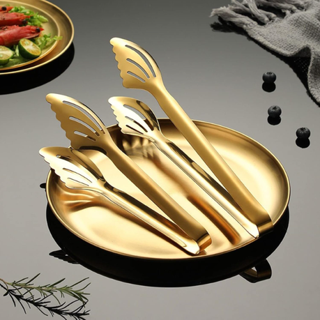 HASHBROWN'S Stainless Steel Butterfly Tong - Gold - Image 5