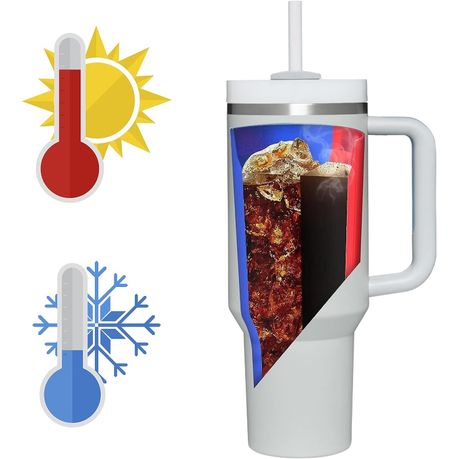 1.2L Tumbler with Handle Straw Lid, Stainless Steel Travel Mug - Image 33