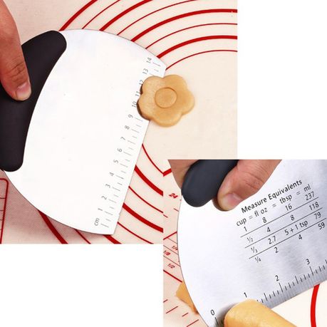 Dough Scraper/Cutter with Black Non-slip Grip Handle - Image 5