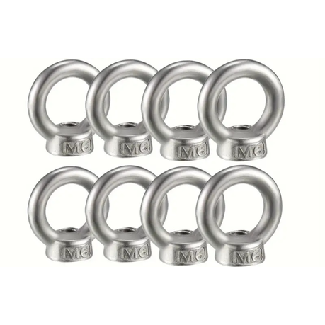 HB 8 pcs M6 Stainless Steel Eye Nuts