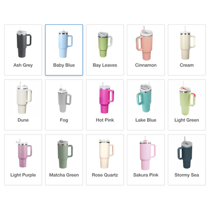1.2L Tumbler with Handle Straw Lid, Stainless Steel Travel Mug - Image 5
