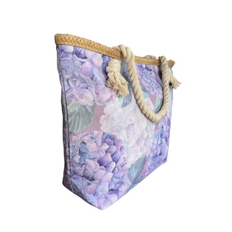 Printed Cotton Road Beach Bag - Image 10