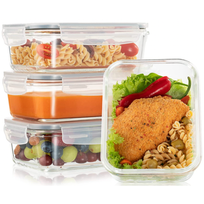 Leak-Proof Glass Food Containers - 680ml - 3 Pack - Image 3