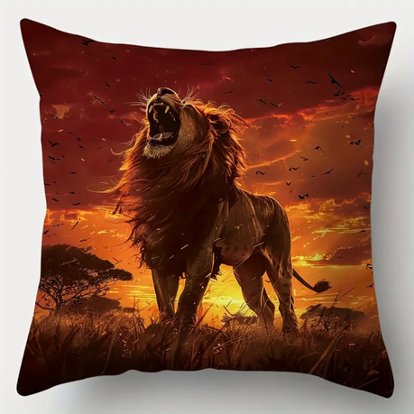 4 Piece African Savannah Animal Throw Pillow Cases - Image 5