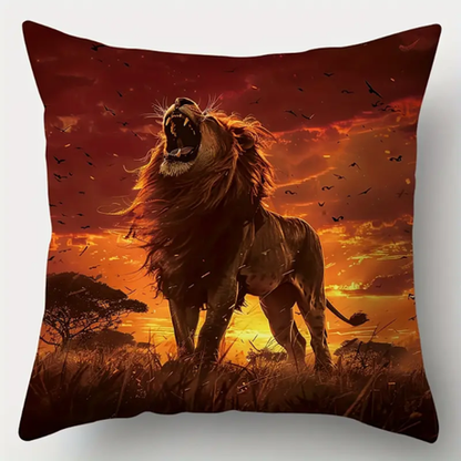 4 Piece African Savannah Animal Throw Pillow Cases - Image 5