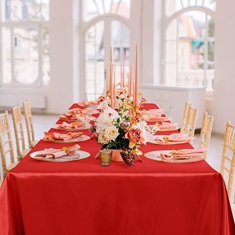Rectangle Satin Party Tablecloth Table Cove 150.cm x 245.cm - Image 17