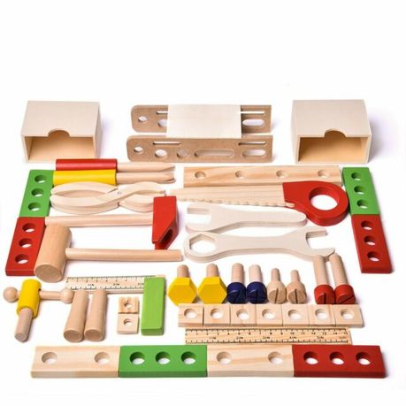 Kiddies Wooden Educational Tool Box - Image 2