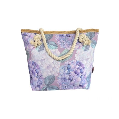 Printed Cotton Road Beach Bag - Image 9