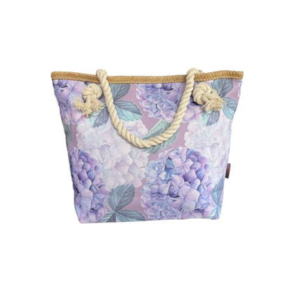 Printed Cotton Road Beach Bag - Image 9
