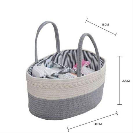 Cotton Rope Diaper Caddy Storage Basket - Image 5