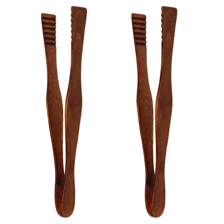 HASHBROWN'S 2-Piece Premium Wooden Serving Tongs