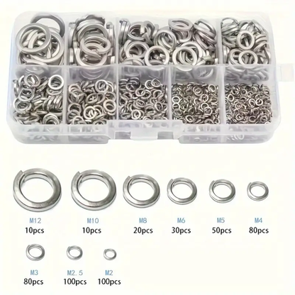 HB 480 pcs Stainless Steel Spring Lock Washers - Image 3
