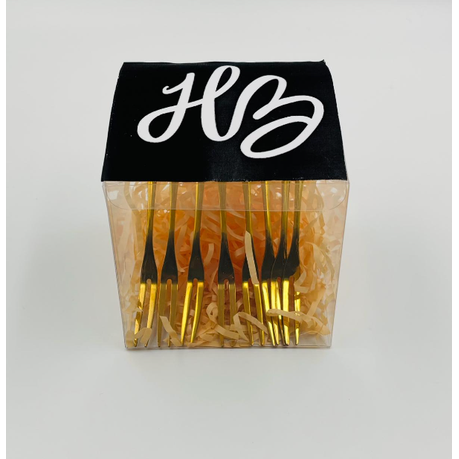 HASHBROWN'S 8PCS Set of Golden Stainless Steel Fruit Forks - Image 2