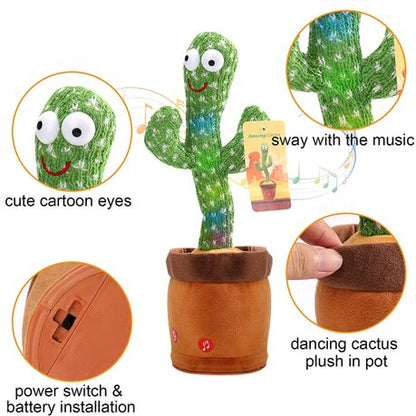 Dancing Cactus Baby Mimicking Recording Music Light Up Baby Interactive Toy - Image 5