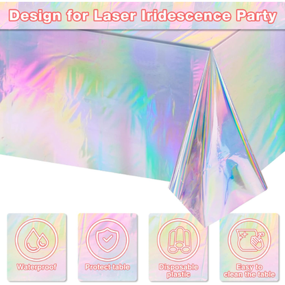 HASHBROWN'S Rectangular Iridescent Holographic Tablecloth - Image 2