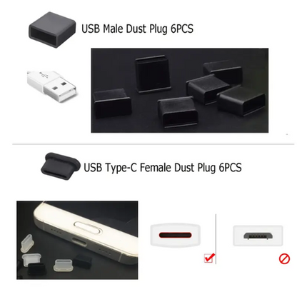 HASHBROWN'S 36PCS Silicone USB Dust Cover Plugs - Assorted Shapes - Image 8