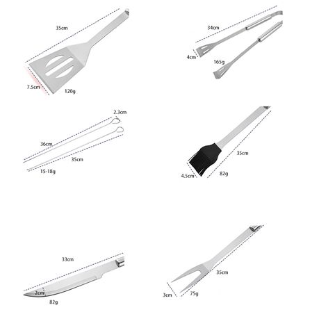 Camping Braai BBQ Tools 9 Piece Set - Image 2