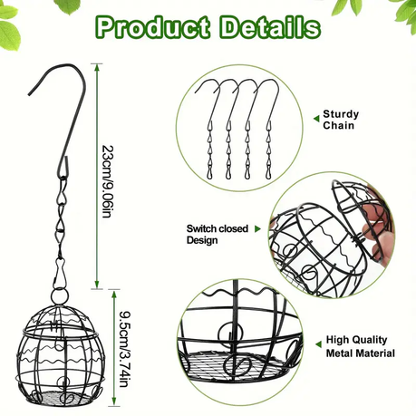 HB 4 Piece Hanging Bird Feeders - Image 3