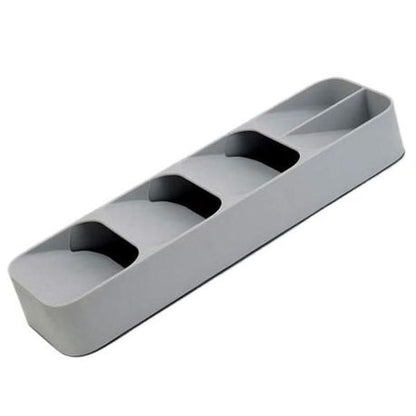 Smart Kitchen Cutlery Drawer Organizer Spoon Fork Storage Tray-Grey - Image 5