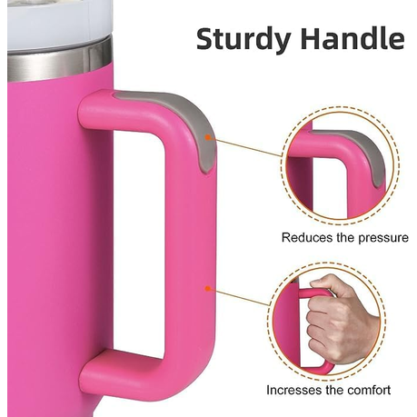 1.2L Tumbler with Handle Straw Lid, Stainless Steel Travel Mug - Image 36
