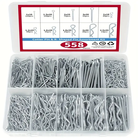HB 558 Piece Cotter Pin Assortment Kit - Image 3