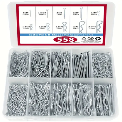 HB 558 Piece Cotter Pin Assortment Kit - Image 3