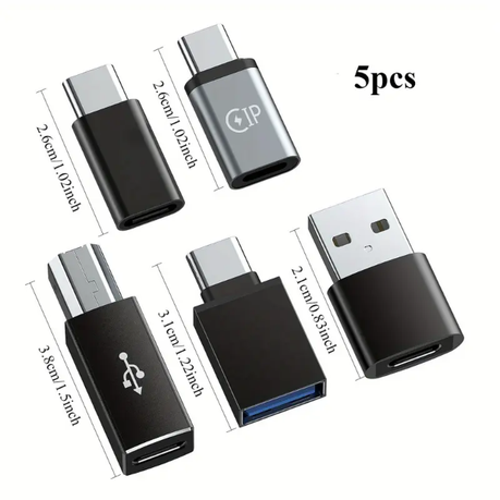 HASHBROWN'S 5pcs USB A to USB C Adapters - Image 3