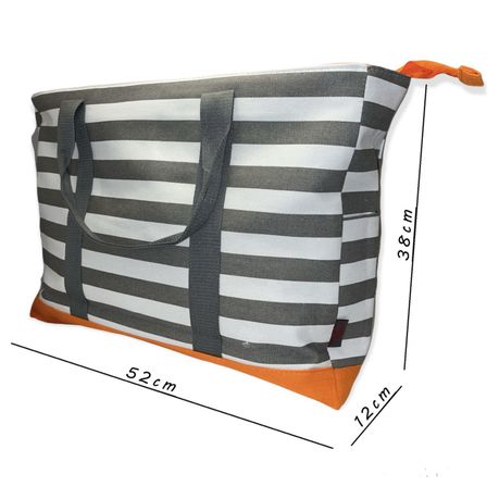 Large Cotton Road Beach Bag - Image 12