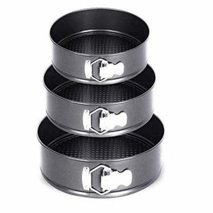 Set of 3 Non-Stick Pan Cake Mold Carbon Steel Round Pan