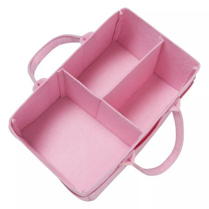 Felt Baby Diapper Nappy Organizer - Pink - Image 3